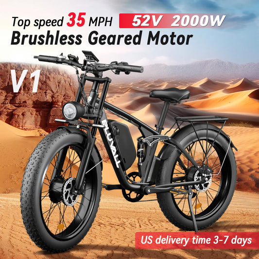 Zeegr Fat Tire Electric Bike Dual Motor 2000W Suspension