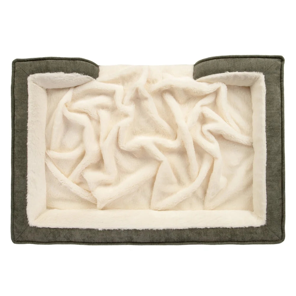 XMSJ Orthopedic Pet Sofa Bed With Removable Plush Cover