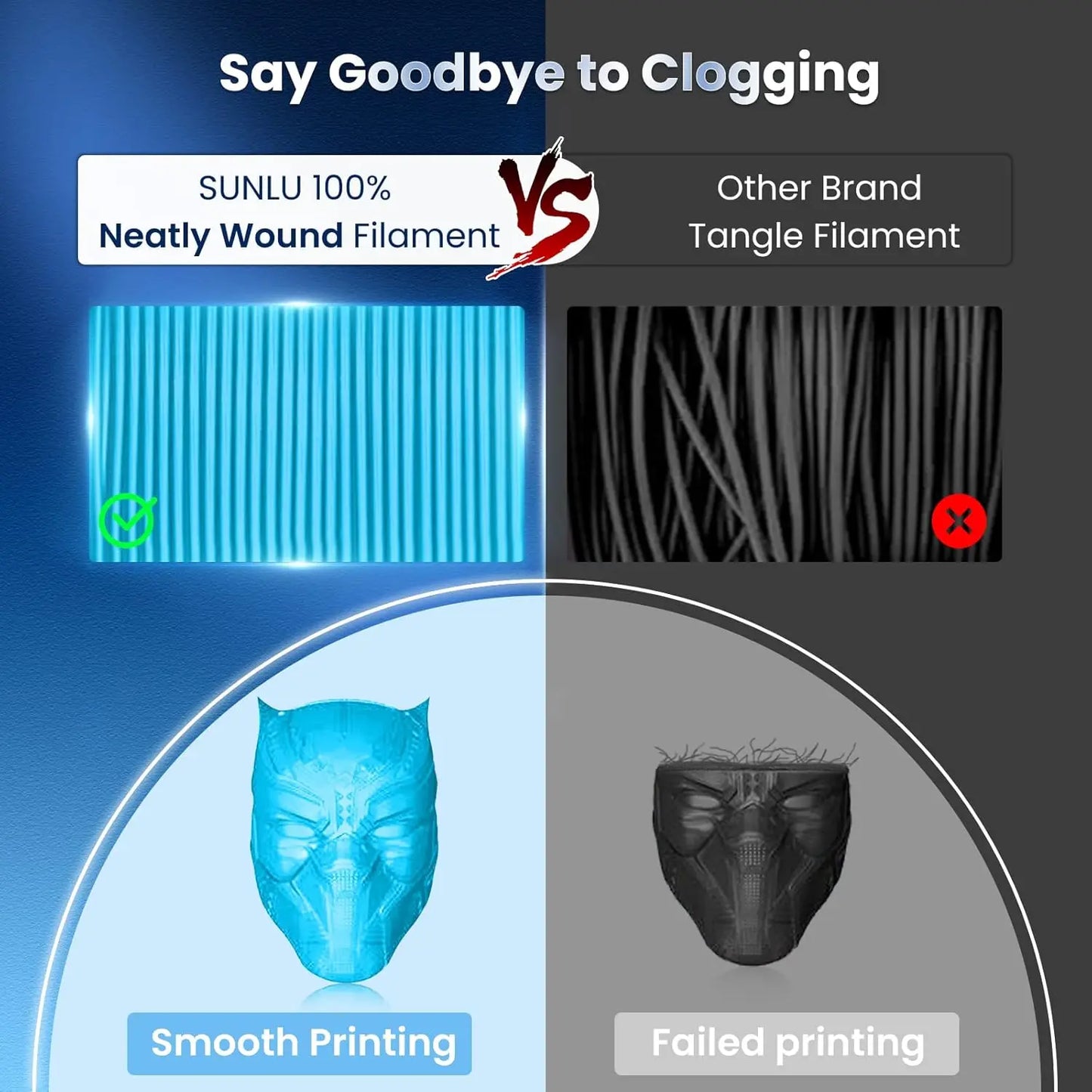 SUNLU PLA Plus 3D Filament for FDM Printing Excellence