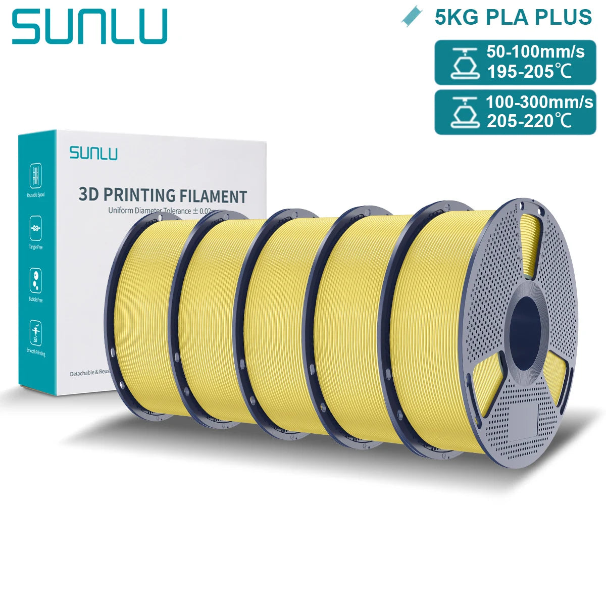 SUNLU PLA Plus 3D Filament for FDM Printing Excellence