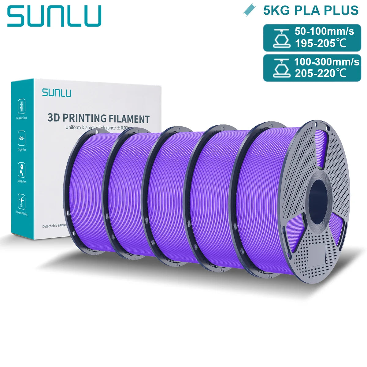 SUNLU PLA Plus 3D Filament for FDM Printing Excellence