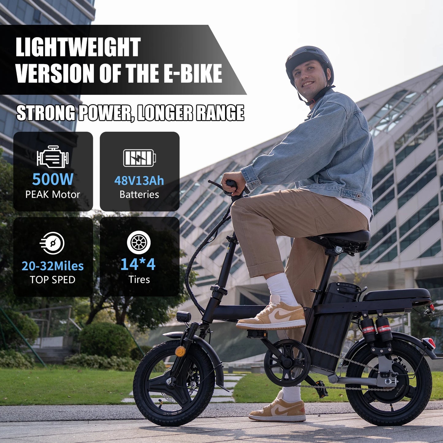 Electric Bike For Adults 500W 48V Brushless Ebike Commuter