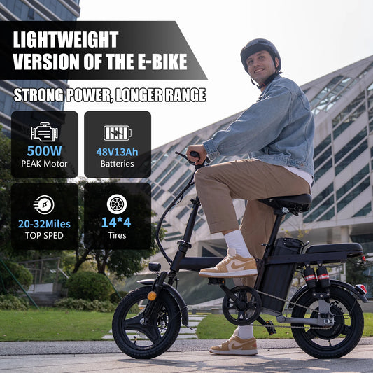 Electric Bike For Adults 500W 48V Brushless Ebike Commuter