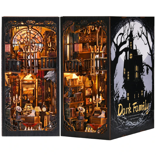 ASLOWSNAIL Book Nook Kit Gothic Halloween Dollhouse Model