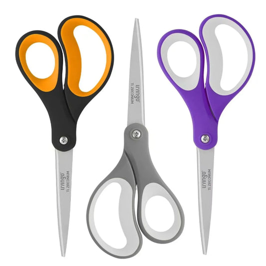 LIVINGO 3 Pack Office Scissors for Crafts and Cutting Tasks