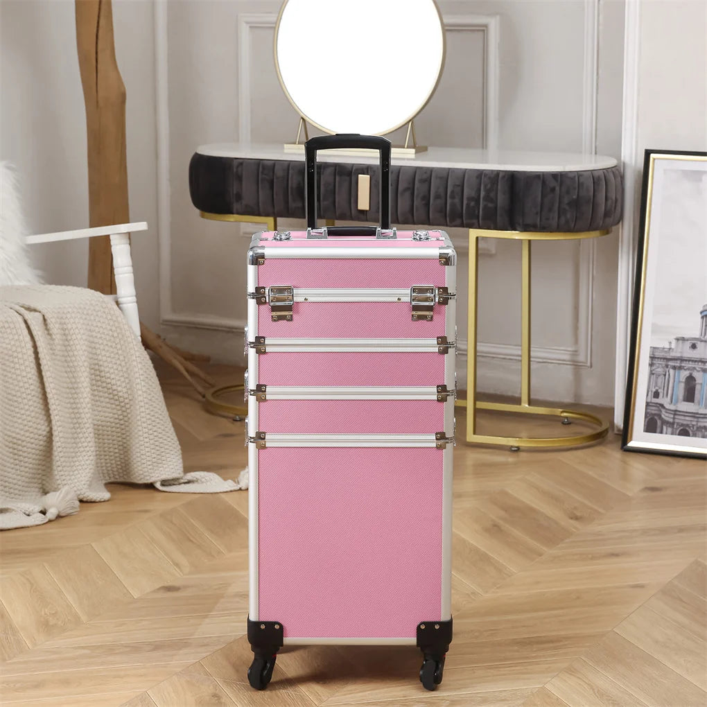 Guangdong Makeup Trolley Case 4 In 1 With Wheels Lock