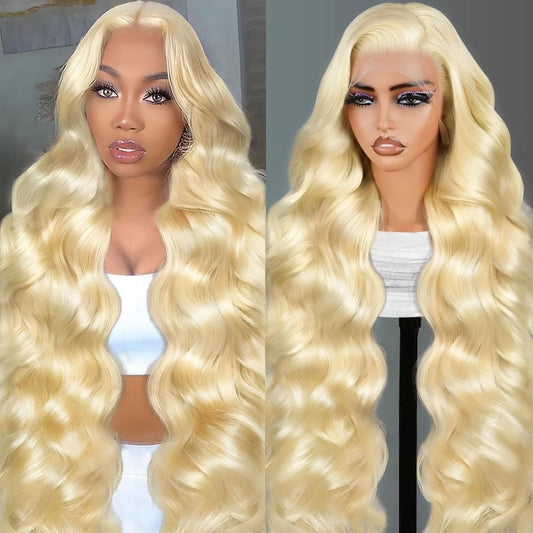Blonde Body Wave Lace Frontal Wig for Women Natural Hairline