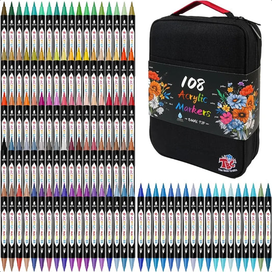 Acrylic Paint Markers Set with Canvas Bag for Artists
