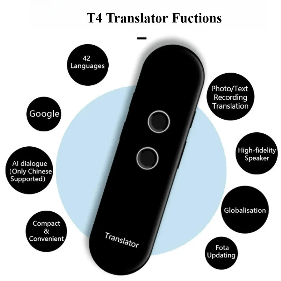 AEVYVKV T4 Portable Wireless Smart Translator 40 Languages